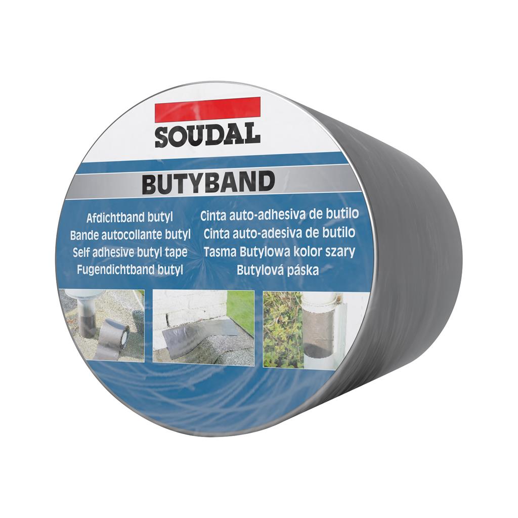 Soudal Butylband 150 mm Loodkleur 10 lm/rol