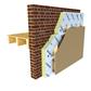 Unilin Utherm Wall L 040 x 600 x 1200 mm 1.80 m2K/W Meerlaags Gasdicht Laminaat T&G 8.64 m2/pak 86.40 m2/pal voor gemetste spouwmuur